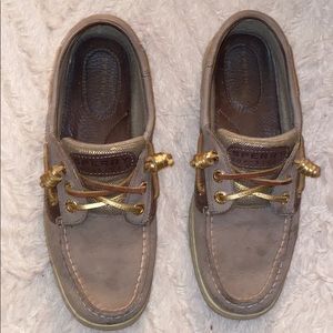 Gold Woman Sperry Boat Shoe